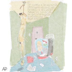 Suicide illustrated by Antonio Penalver