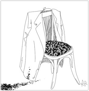 Suit illustrated by Antonio Penalver